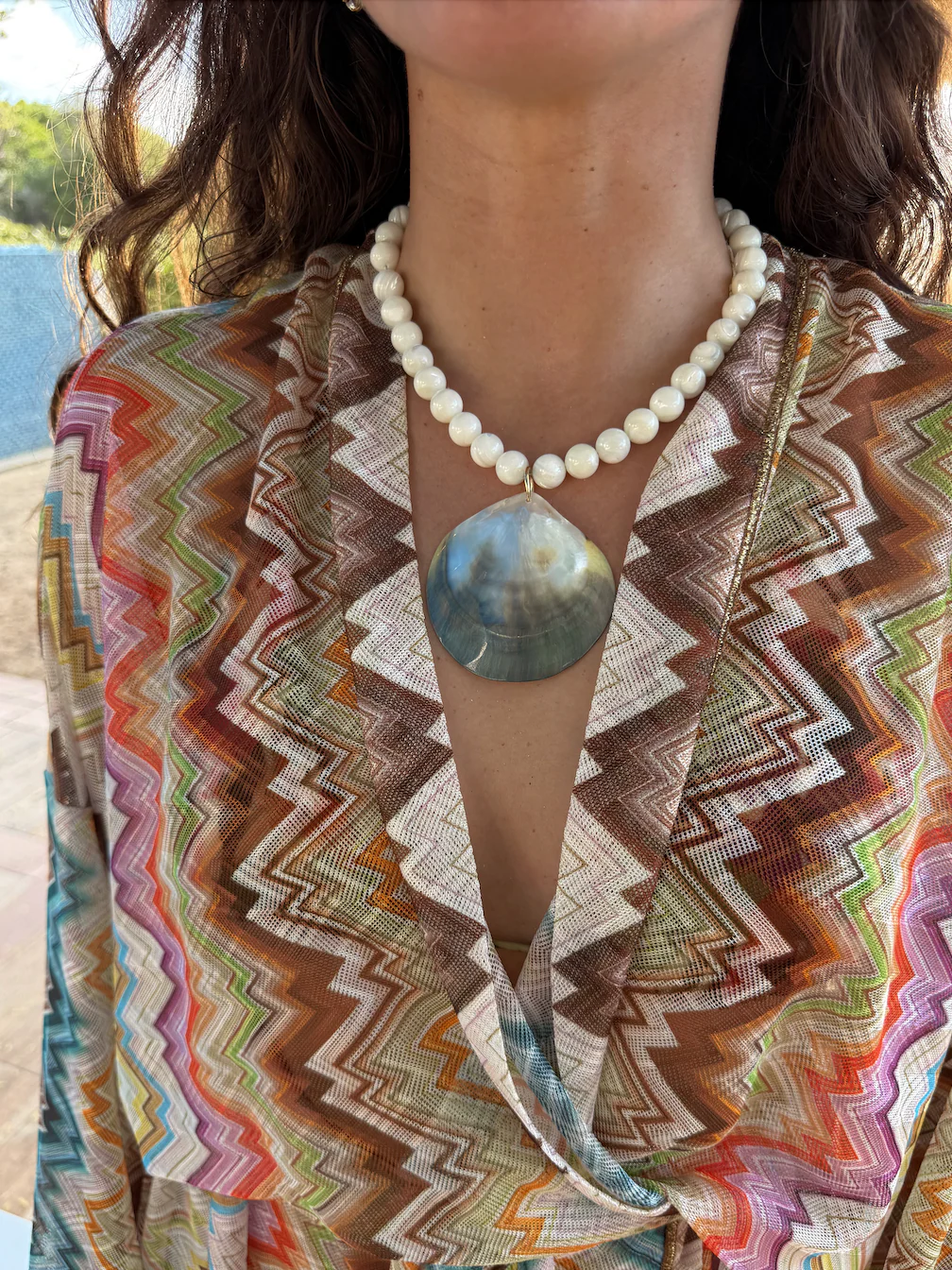 BEADED LIMESTONE BAY NECKLACE - Image 3