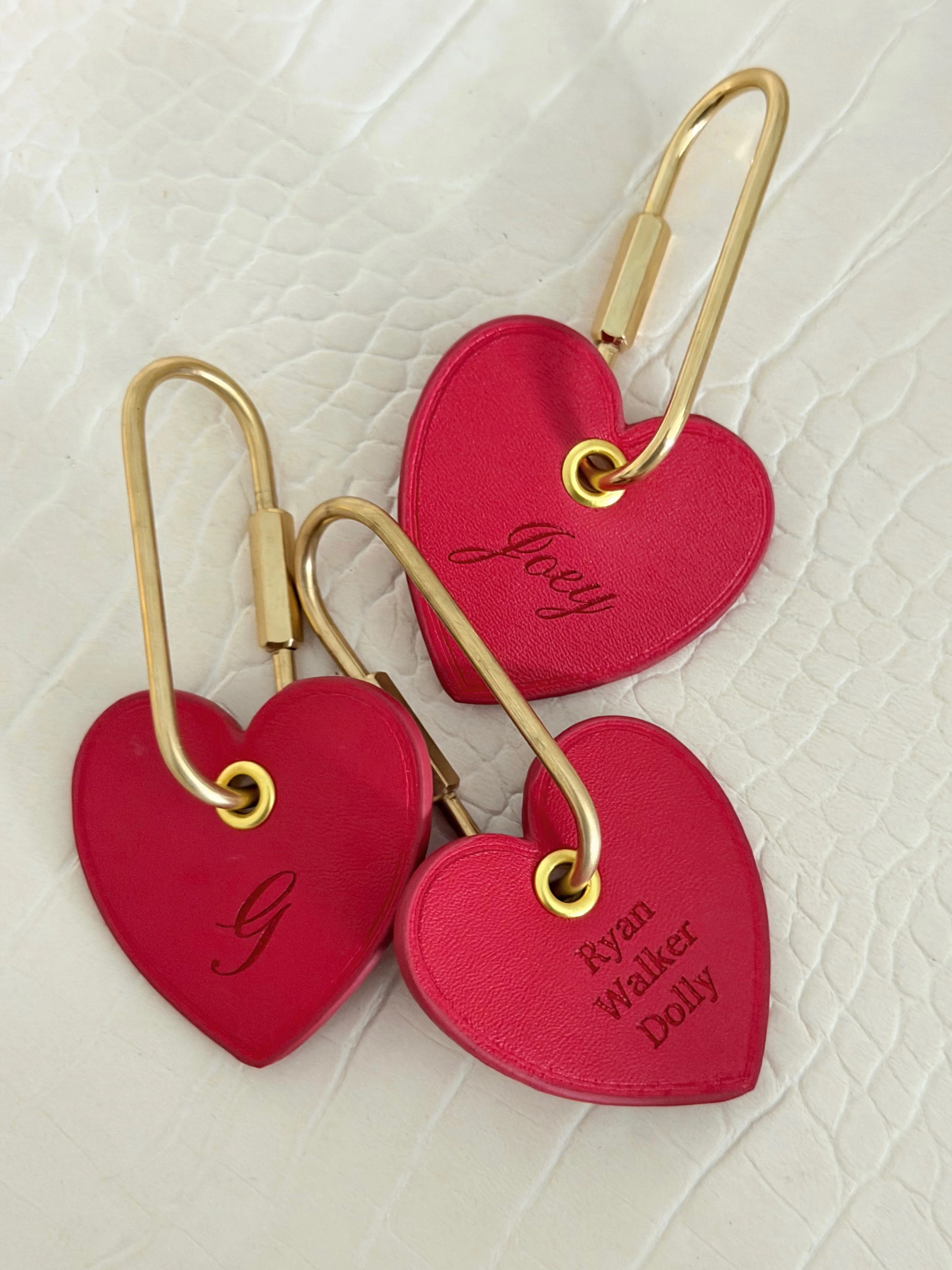 ENGRAVED HEART BAG CHARM