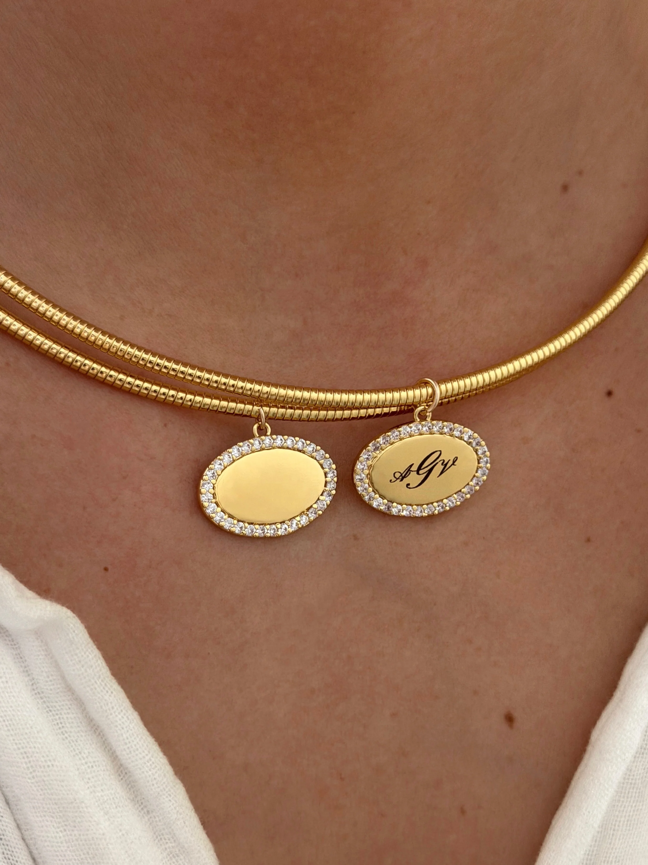 OVAL DIAMOND COLLAR NECKLACE