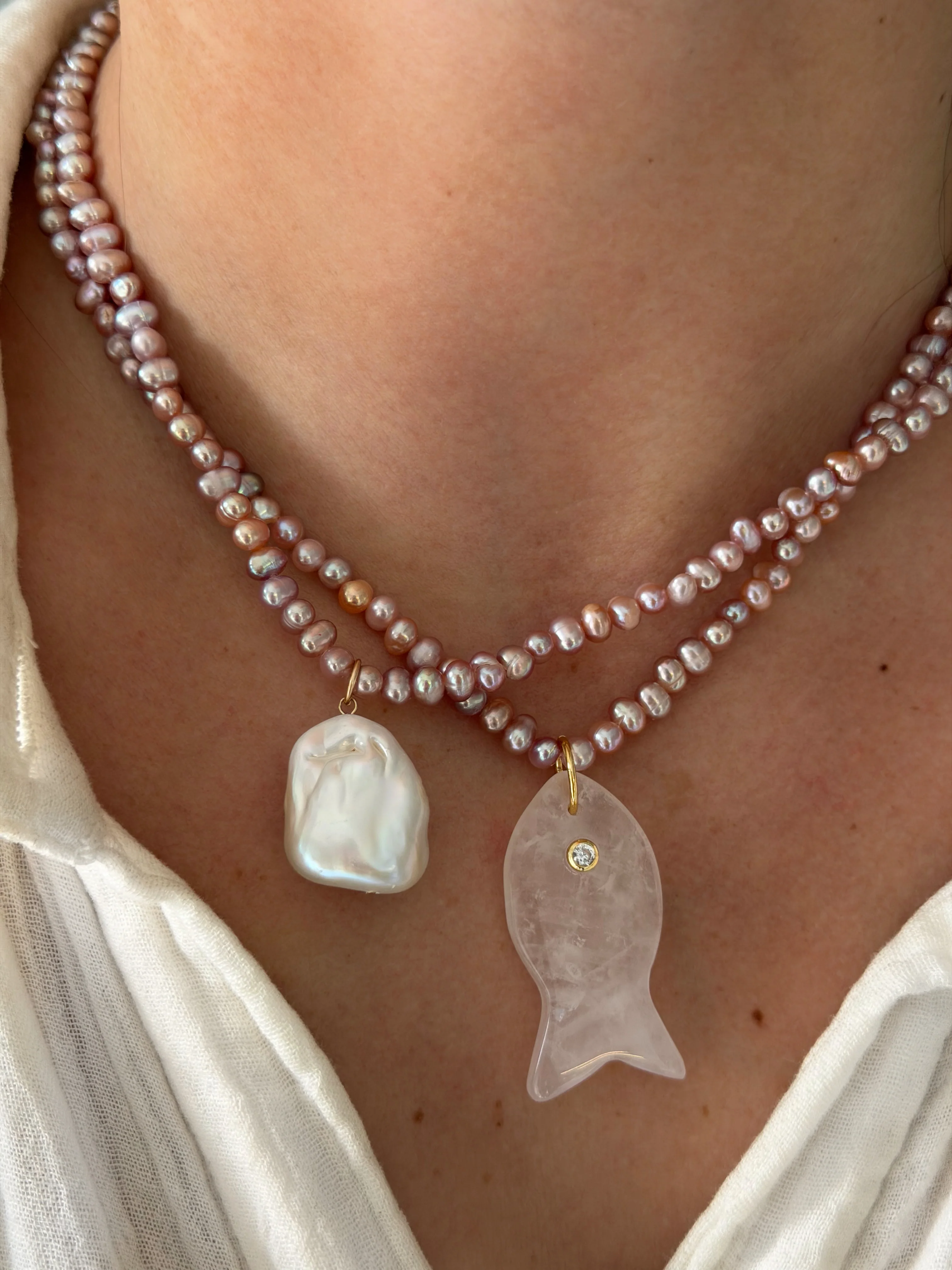 PINK PEARL NECKLACE